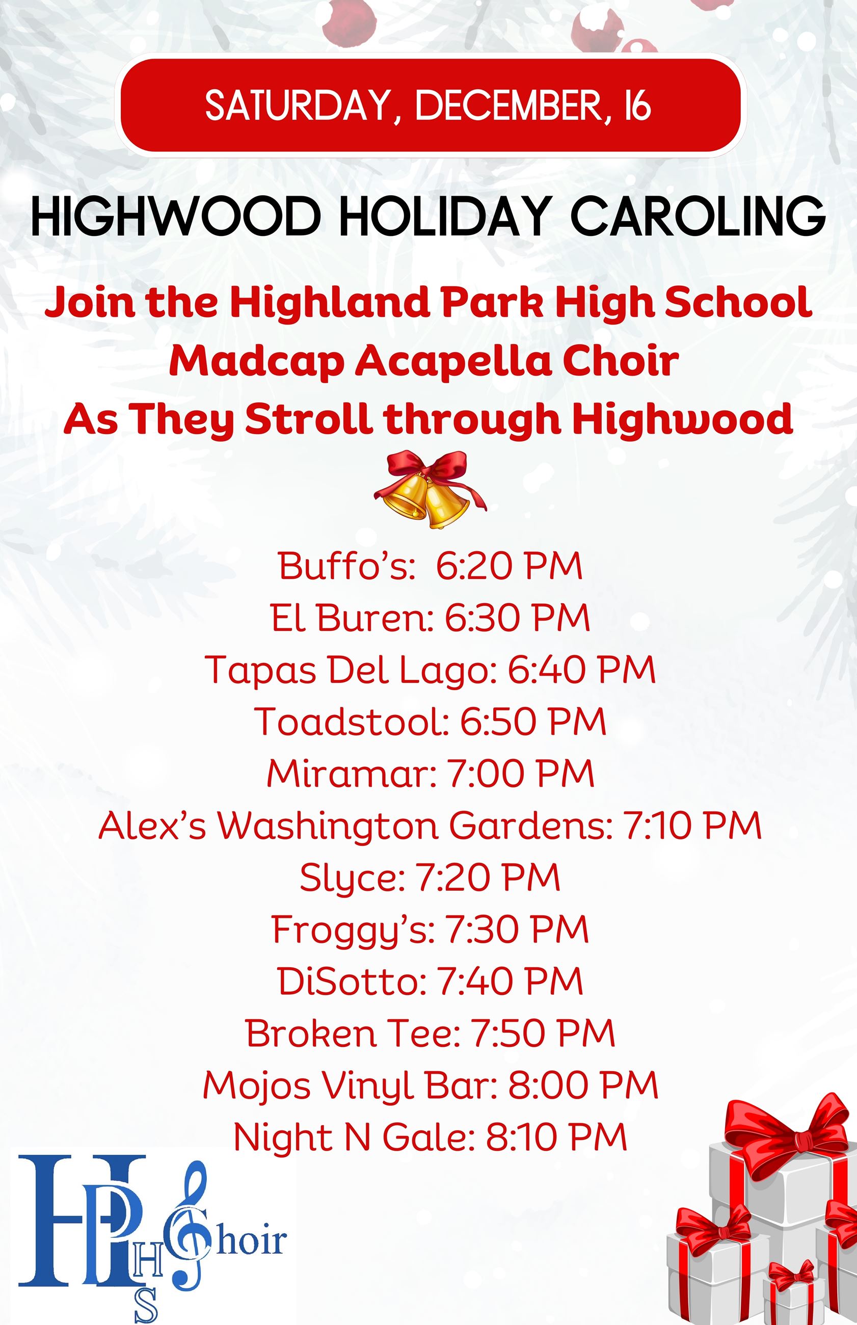 HPHS Acapella Dec. 16